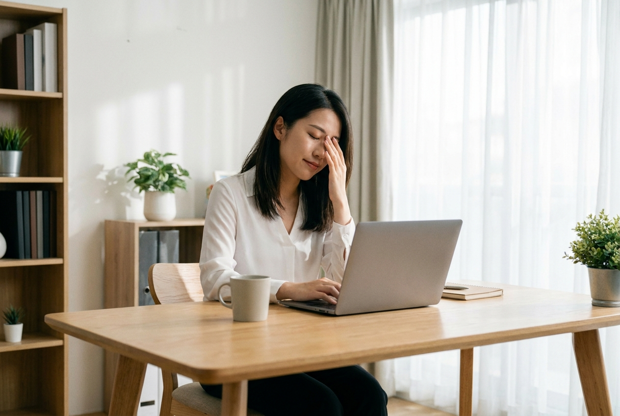 Mỏi mắt khi làm việc
